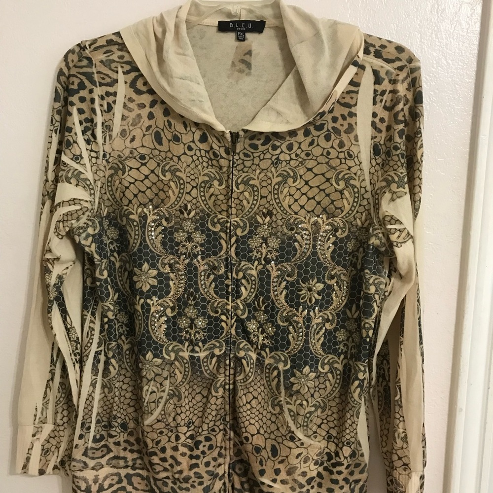 Animal print cardigan